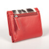 Red wallet for men and women with calf hair DUBLIN and RFID protection