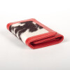 Red wallet for men and women with calf hair DUBLIN and RFID protection