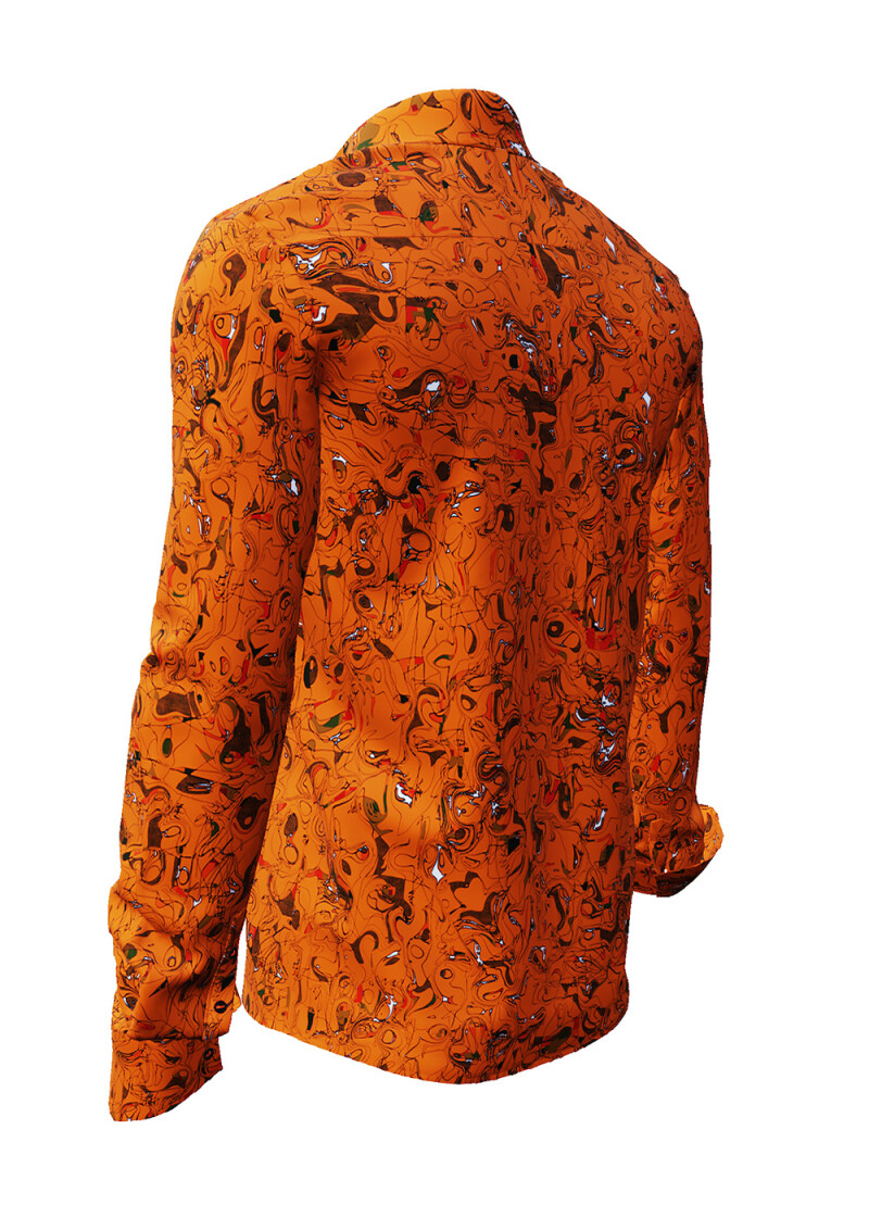 GRAVUR ORANGE - Orangenes Freizeithemd - GERMENS