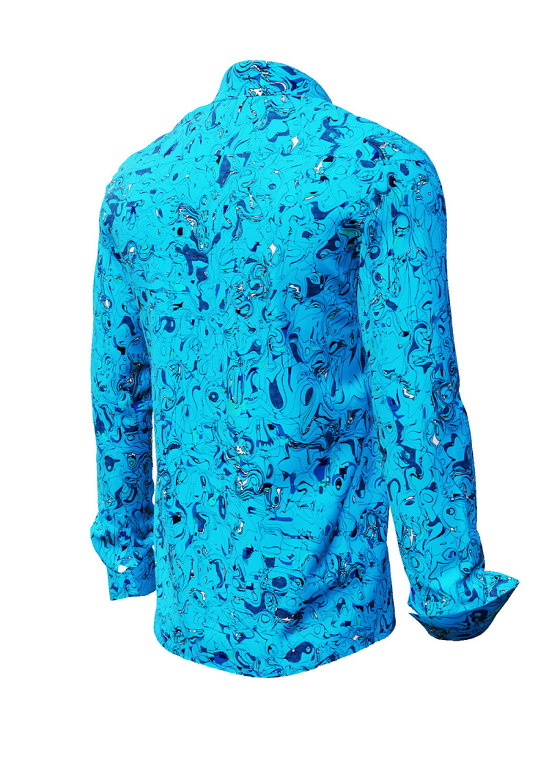 GRAVUR BLUE - Blaues Freizeithemd - GERMENS