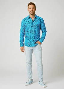Long Sleeve Shirt GRAVUR BLUE