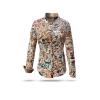 beige Bluse Damen OUTBACK ESSENCE von GERMENS artfashion aus 100 % Baumwolle mit Motiven Australiens