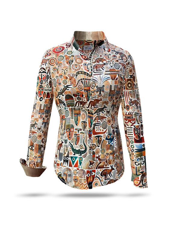 Unique blouse for women - OUTBACK ESSENCE - 100% cotton - GERMENS artfashion - Sizes XS to 3XL