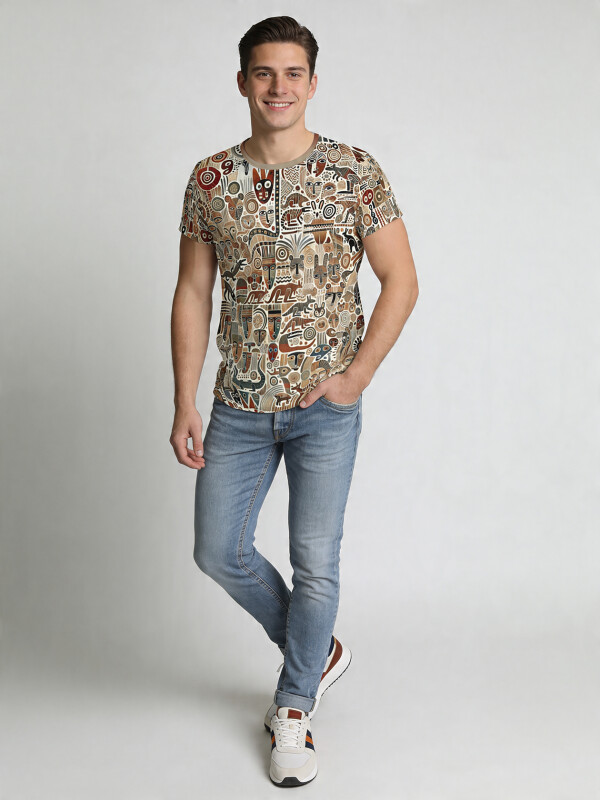 Unique T-shirts for men - OUTBACK ESSENCE - 100% cotton - GERMENS artfashion - Sizes S to 5XL