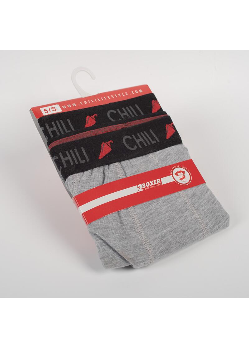 grau melierte Herren Slips Doppelpack