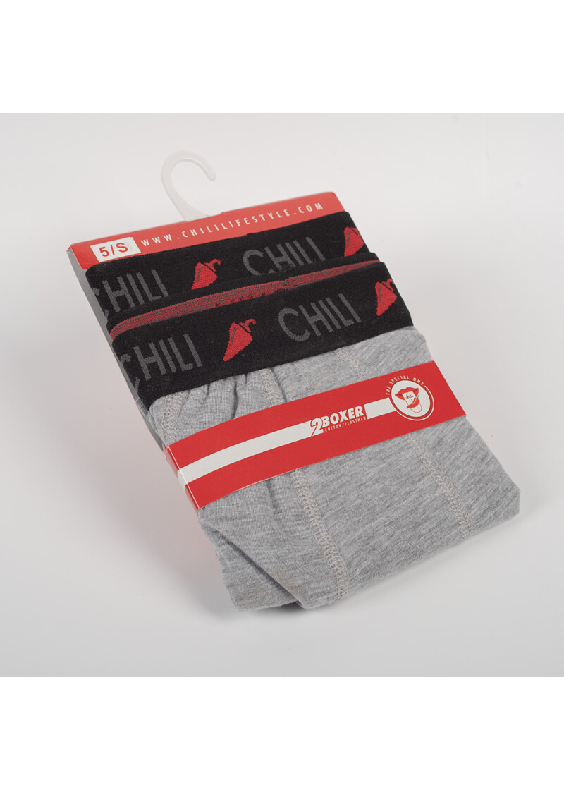 grau melierte Herren Slips Doppelpack