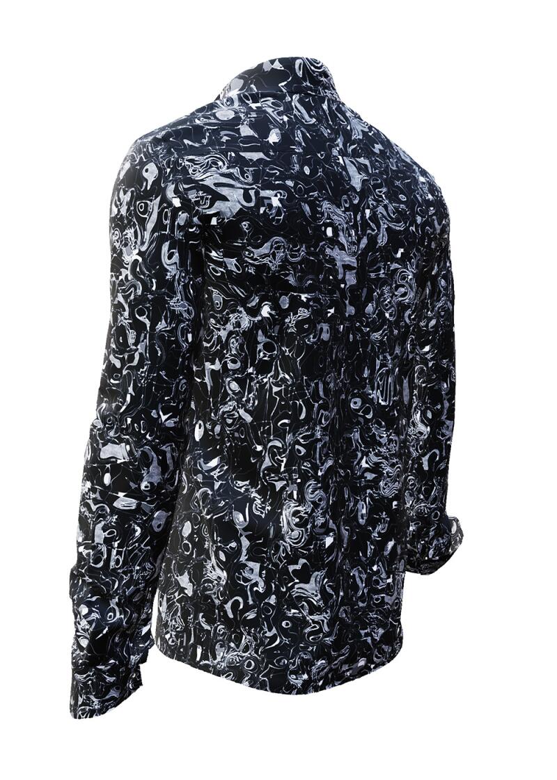 GRAVUR BLACK - Schwarzes Freizeithemd - GERMENS
