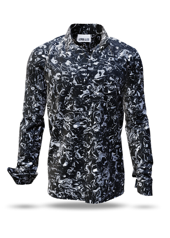 Discover colorful button up shirts for men GRAVUR BLACK - 100% cotton