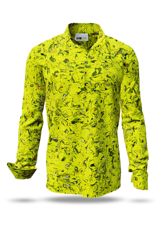 Discover colorful button up shirts for men GRAVUR LEMON - 100% cotton