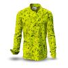 men´s long sleeve casual shirts  GRAVUR LEMON - GERMENS
