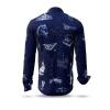 ELBFLORENZ DRESDEN PHIRSAND - blaues Hemd Herren Langarm - 100 % Baumwolle
