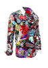 Casual Long Sleeve Shirts MAMBO – GERMENS artfashion – 100 % Cotton - Size 5XL