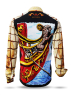 Discover colorful button up shirts for men NAVES - 100% cotton
