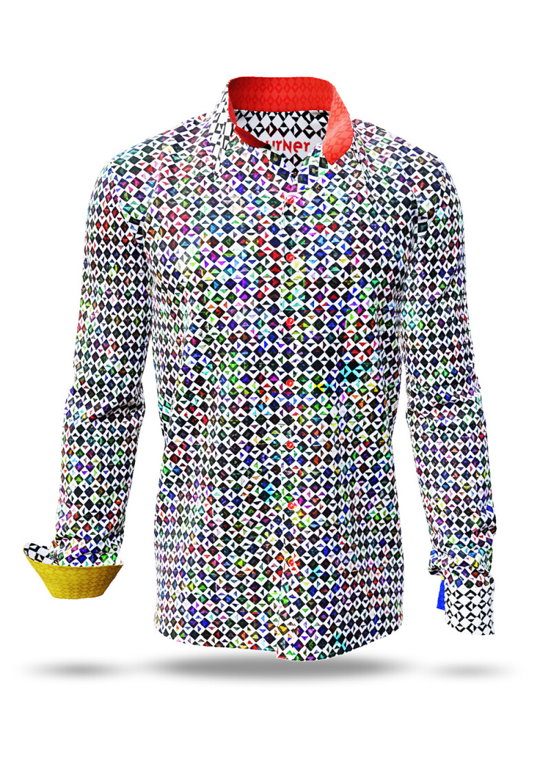 men´s long sleeve casual shirts SOJOURNER VIVID - GERMENS
