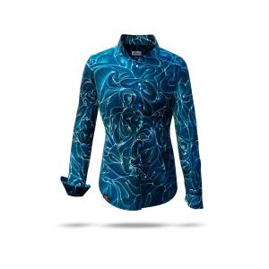 Extravagante blaue Hemdbluse CONCHIFERA OCEAN von GERMENS...