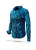 Extravagant blue CONCHIFERA OCEAN shirt blouse from GERMENS