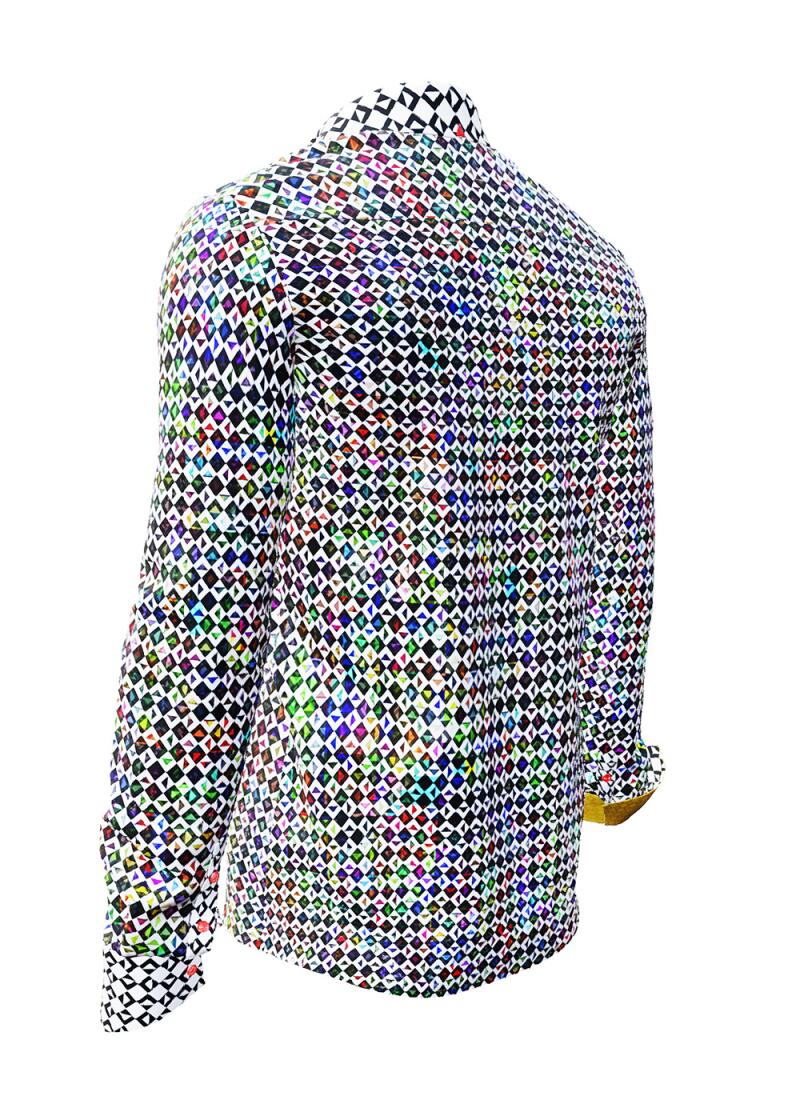 SOJOURNER VIVID - Designerhemd mit bunten Pixeln - GERMENS