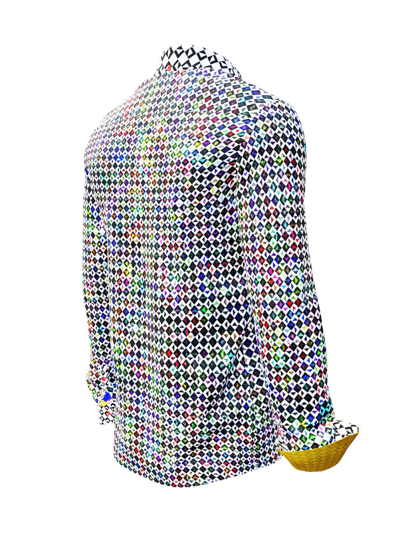 SOJOURNER VIVID - Designerhemd mit bunten Pixeln - GERMENS