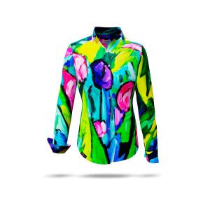bunte Bluse Damen FIORE ASTRATTA - GERMENS - 100 % Baumwolle