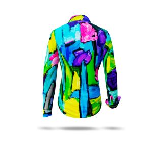 bunte Bluse Damen FIORE ASTRATTA - GERMENS - 100 % Baumwolle