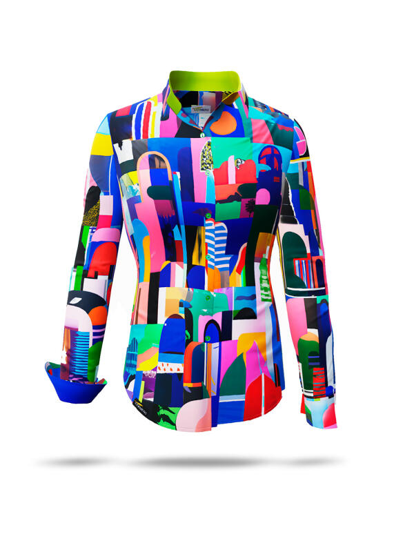bunte Bluse Damen CITY OF FANTASY von GERMENS - 100 % BW