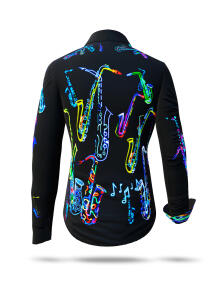 schwarze Bluse Damen NEON SAXOPHONE von GERMENS - 100 % BW