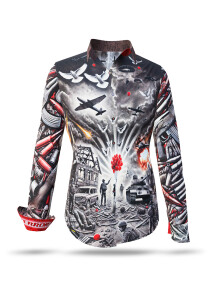 STOP NOW! - dark Blouse for women by GERMENS artfashion