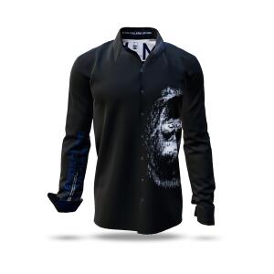 Black Button Up Shirt TYPEWRITER KARL MARX BLACK from...