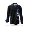 Discover Button Up Shirt TYPEWRITER KARL MARX BLACK - 100 % co