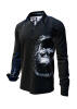 Black Button Up Shirt TYPEWRITER KARL MARX BLACK from GERMENS