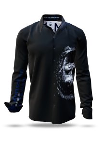 Entdecke bunte Hemden Herren TYPEWRITER KARL MARX BLACK - 100 % Baumwolle