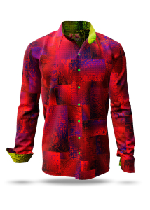 Discover colorful button up shirts for men DRACO RED - 100% cotton