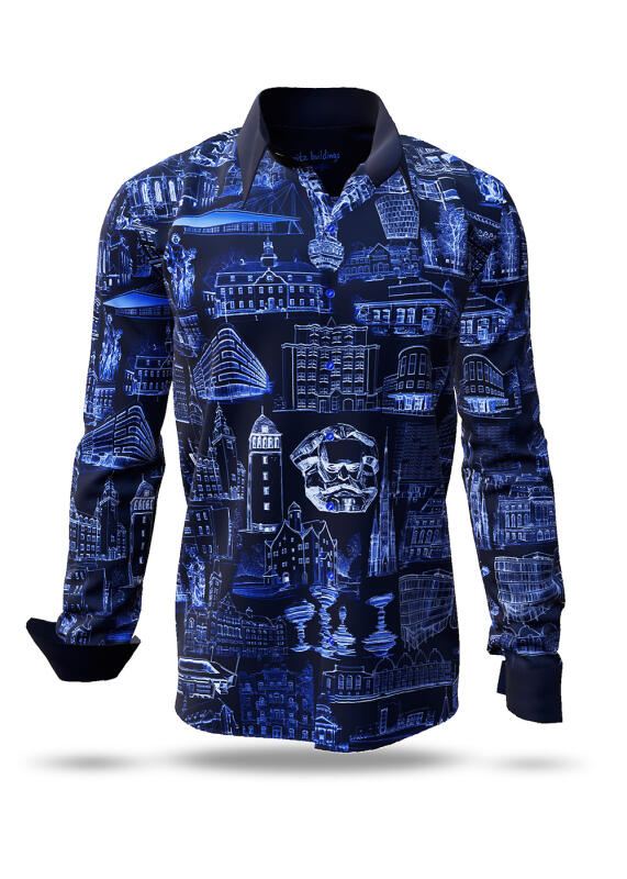Discover the dark blue shirt CHEMNITZ BUILDINGS BY NIGHT