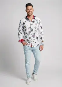 Entdecke bunte Hemden Herren KALEIDOSCOPE - 100 % Baumwolle