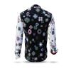 KALEIDOSCOPE - Black and white shirt with colored patterns - GERMENS