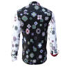 KALEIDOSCOPE - Black and white shirt with colored patterns - GERMENS