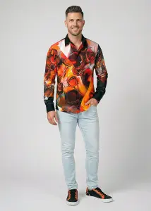 Entdecke rotes Hemd Herren APOCALYPSE - 100 % Baumwolle