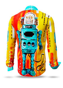 Entdecke bunte Hemden Herren RETRO ROBOT - 100 % Baumwolle