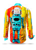 Long Sleeve Button Up Shirts For Men RETRO ROBOT – GERMENS artfashion – 100 % Cotton - Size 4XL