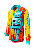 Long Sleeve Button Up Shirts For Men RETRO ROBOT – GERMENS artfashion – 100 % Cotton - Size L
