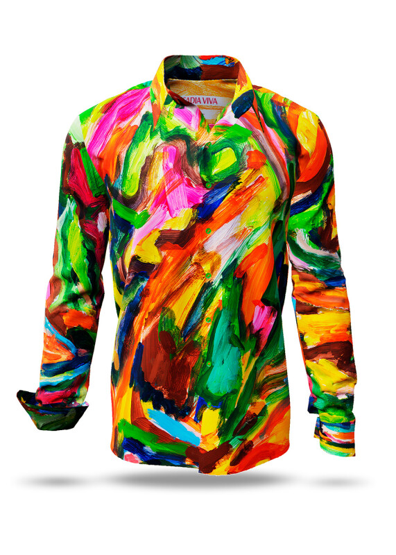Discover colorful button up shirts for men ARCADIA VIVA - 100% cotton