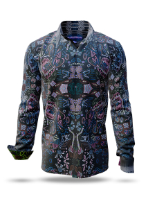 Discover colorful button up shirts for men CARROUSEL BLACK - 100% cotton