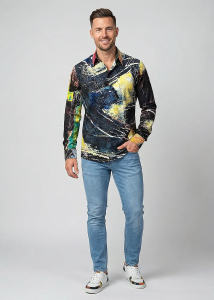 Entdecke bunte Hemden Herren ES GIBT REIS, BABY - 100 %...