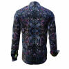 CARROUSEL BLACK - black shirt with coloured structures - GERMENS