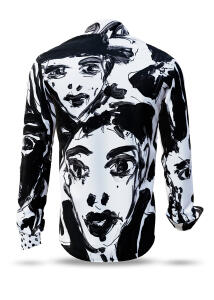 Entdecke schwarz weißes Hemd Herren THE BEST GIRL 2...