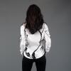 LEBENSADER SCHIMMEL - Weiße Bluse mit schwarzer Zeichnung - GERMENS 3XL