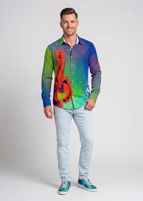 Herren Hemden Langarm MAGMA - 100 % Baumwolle - Größe 3XL