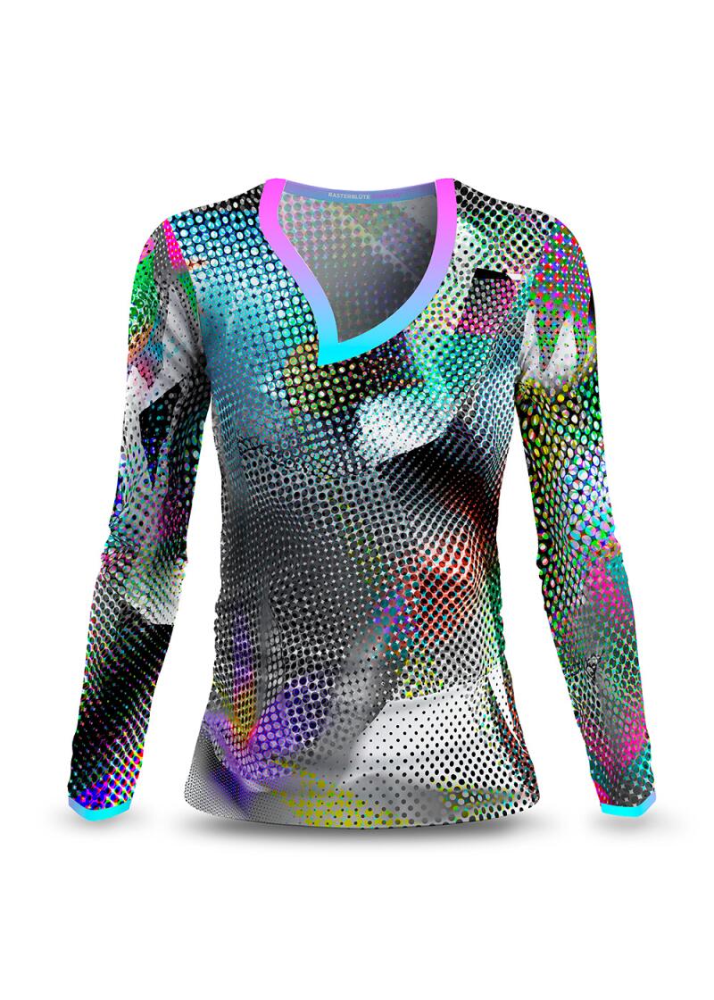 Discover the RASTERBLUETE long-sleeved shirt for women, limited to just 7 pieces. Each size is only available once and only in the period from 07.-14.09.2025