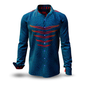 LBN - Dark blue shirt with red graphics - GERMENS