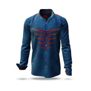 LBN - Dark blue shirt with red graphics - GERMENS